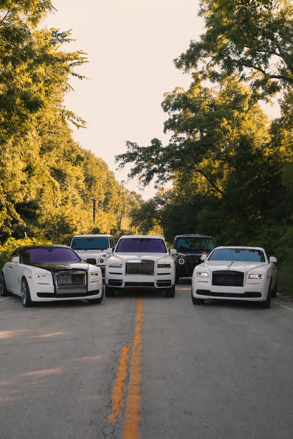 Shut It Down Package: 3 Rolls-Royces + 2 G-Wagons for a Chicago wedding or event